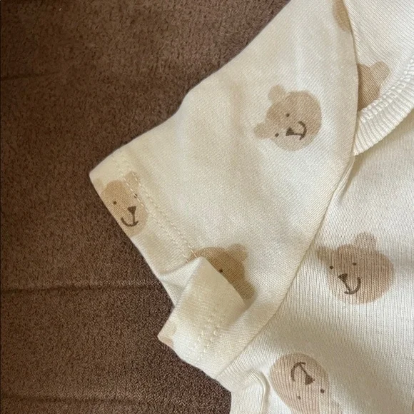 Baby Gap Beige Bear Pattern Baby Bodysuit - Picture 7 of 8